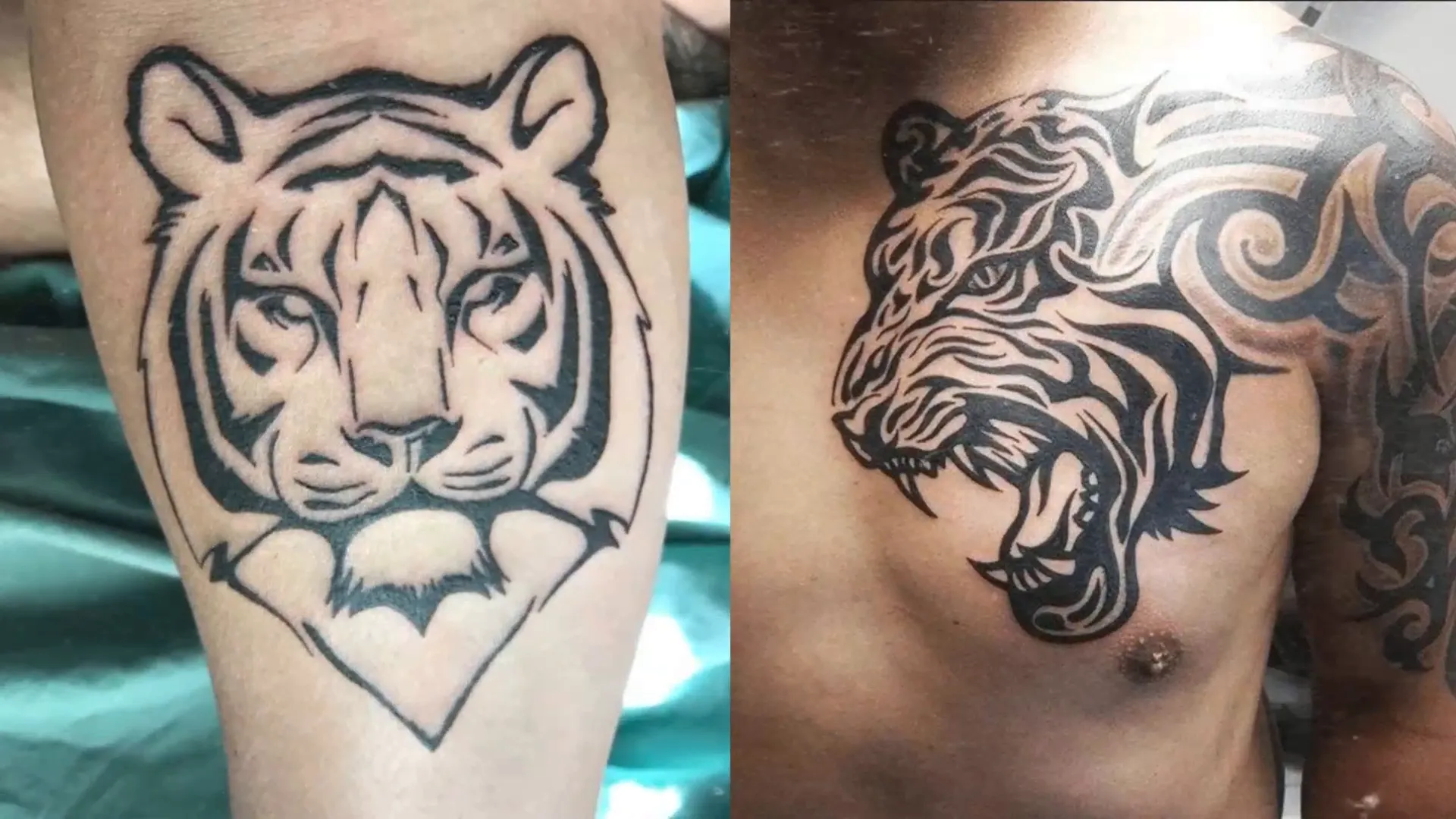 Tribal tiger tattoo design