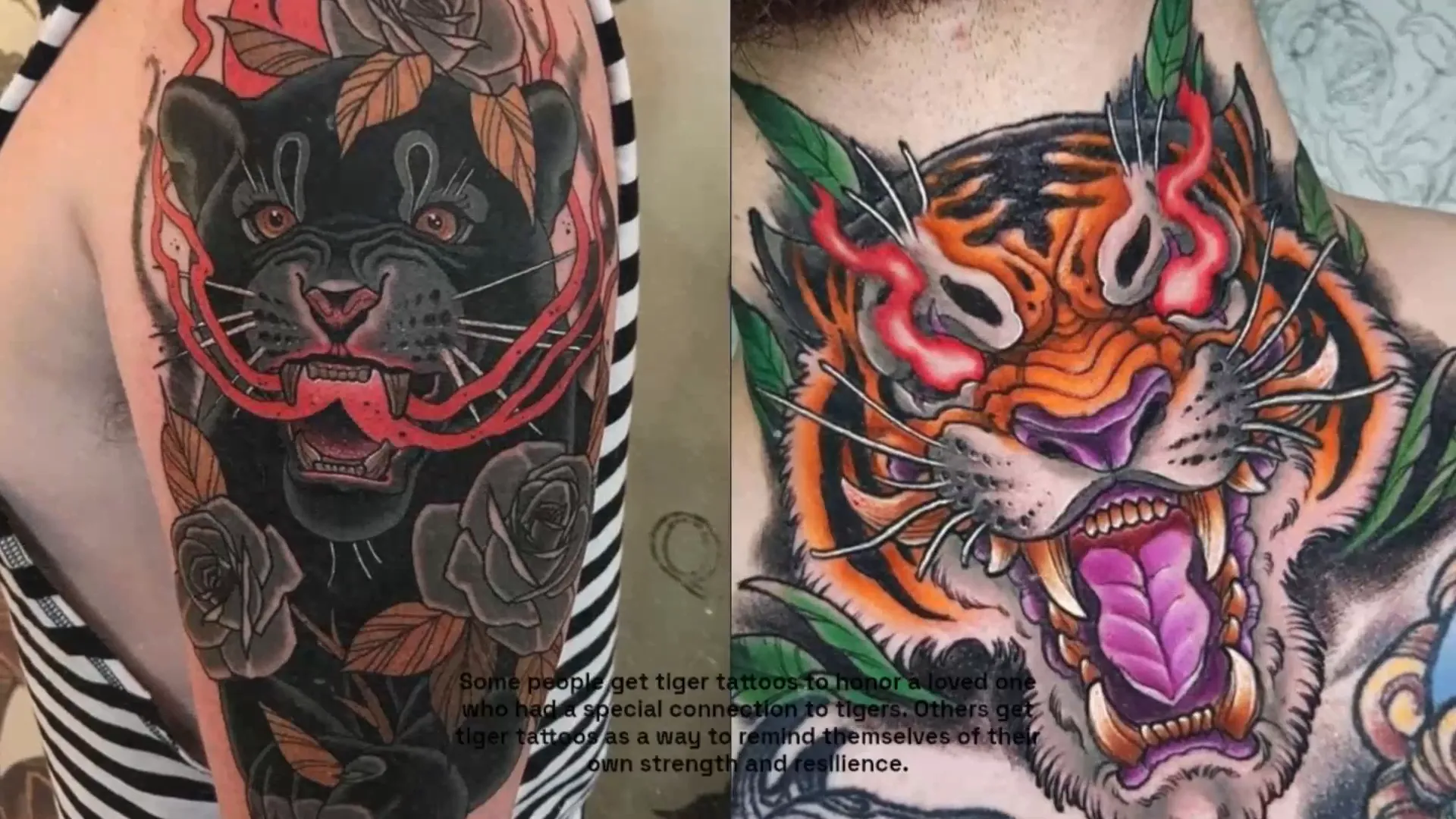 Tiger tattoo honoring a loved one