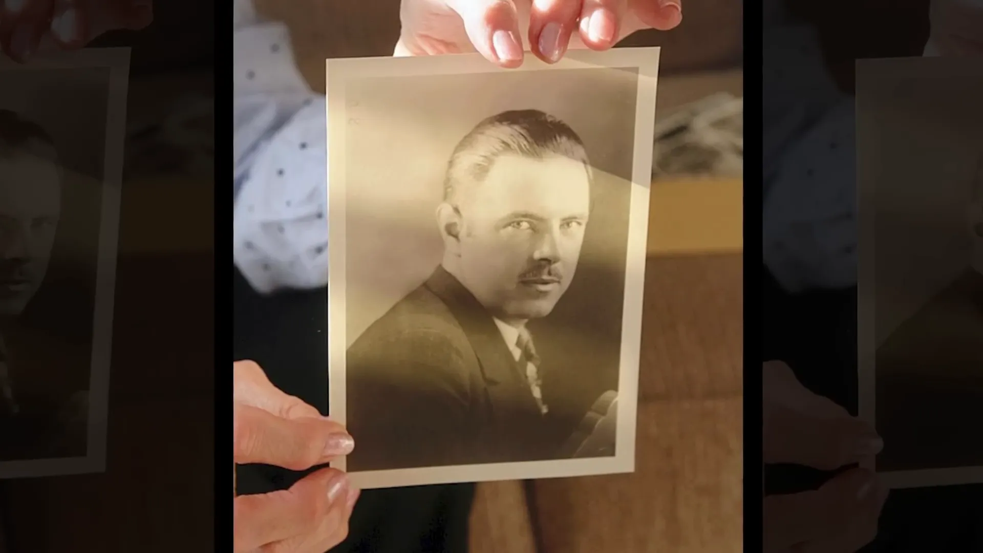 Photograph of Charles Stanley Gifford shown to young Norma Jeane