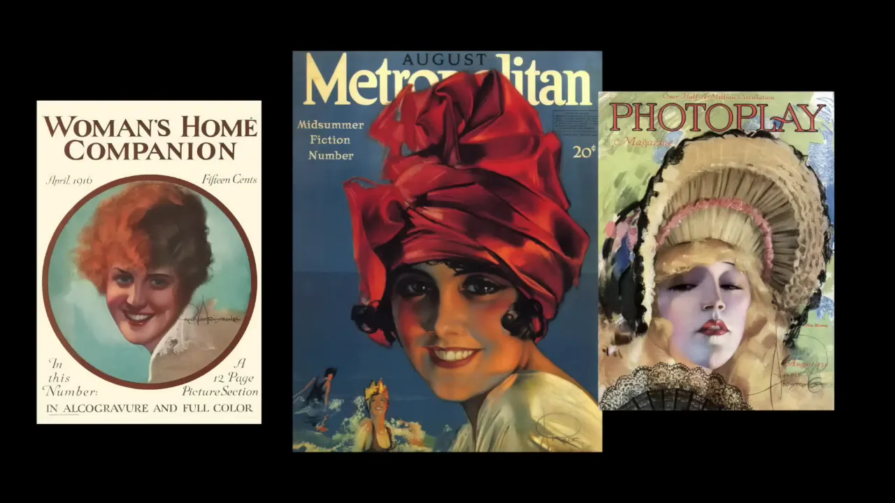 1920s flapper-style pinup illustration showing bobbed hair and a shorter hemline