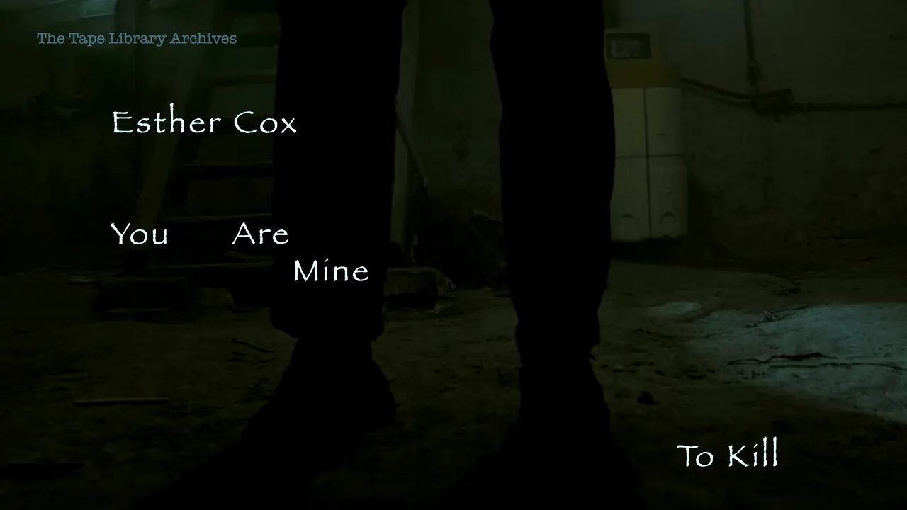 On-screen threat text 'You Are Mine' and 'To Kill' over a dark historic interior from the Great Amherst Mystery video