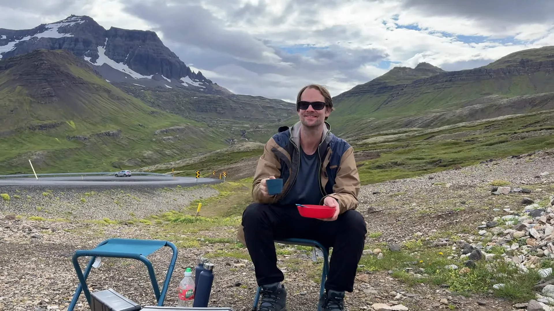 Isafjordur surrounded by mountains