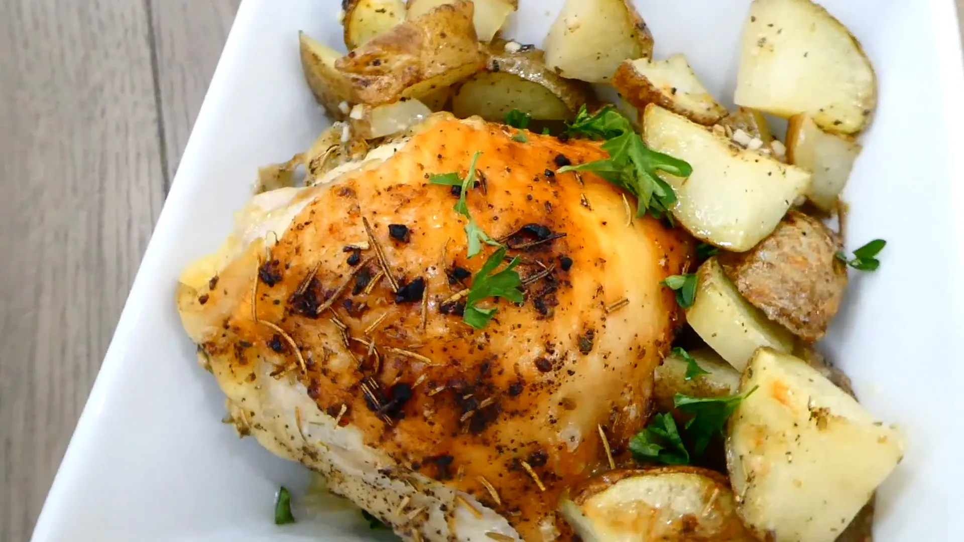 Greek Chicken Thighs and Potatoes