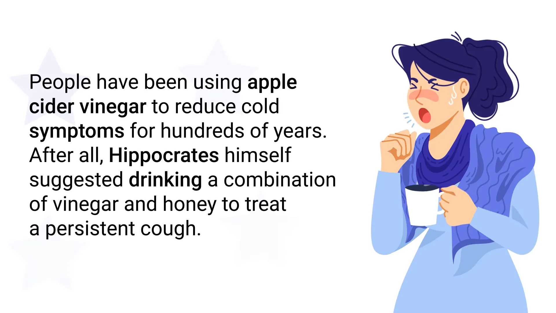 Cold symptom relief with apple cider vinegar