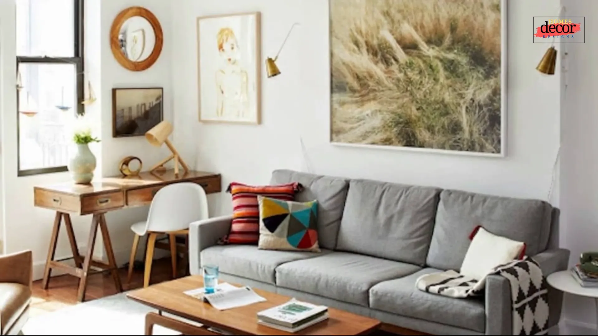 Cozy pillows in living room
