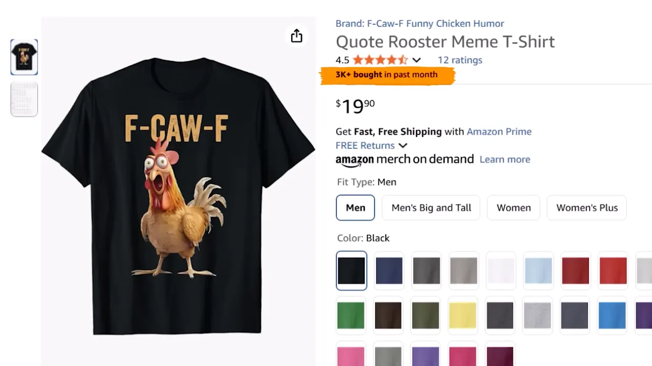Amazon listing with thousands of sales in the last month