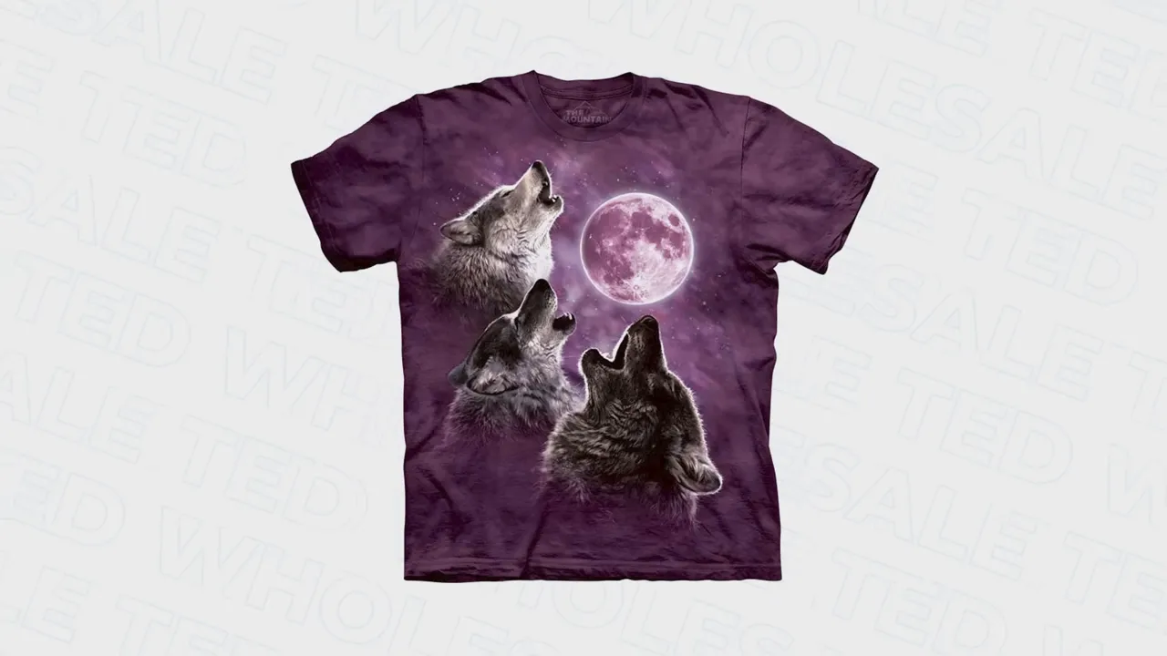Viral wolf/moon style t-shirt examples