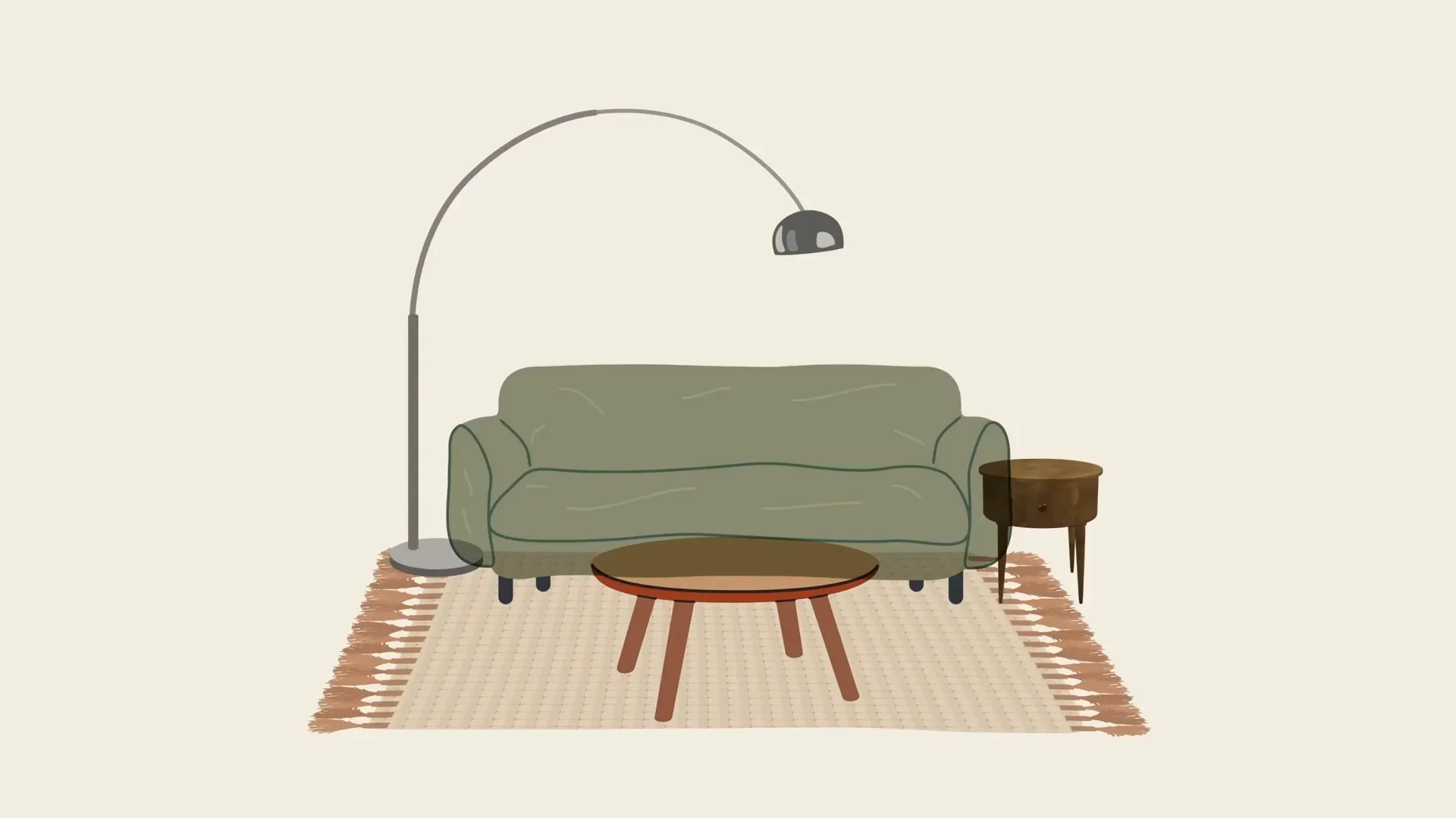 Cozy furniture arrangement in a living room