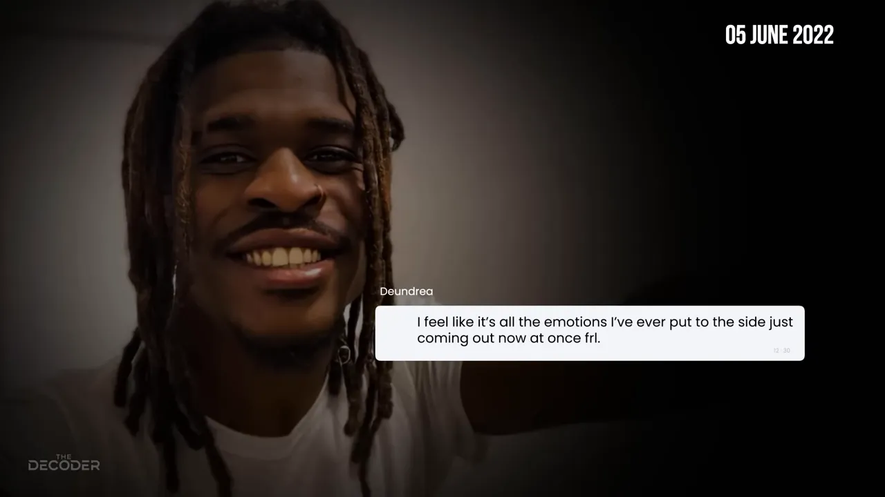 Screenshot of a text describing emotional overflow and breakdown (excerpted)