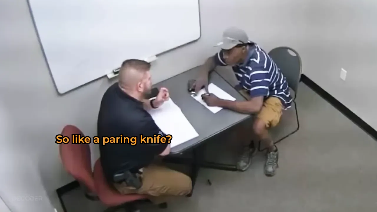 Construction worker describing the knife and the bloody clothing found in the dumpster