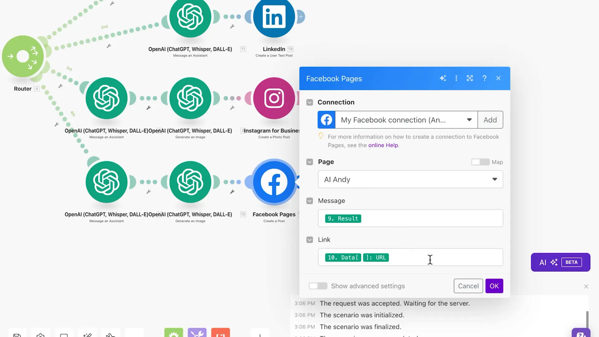 Examples of automated posts