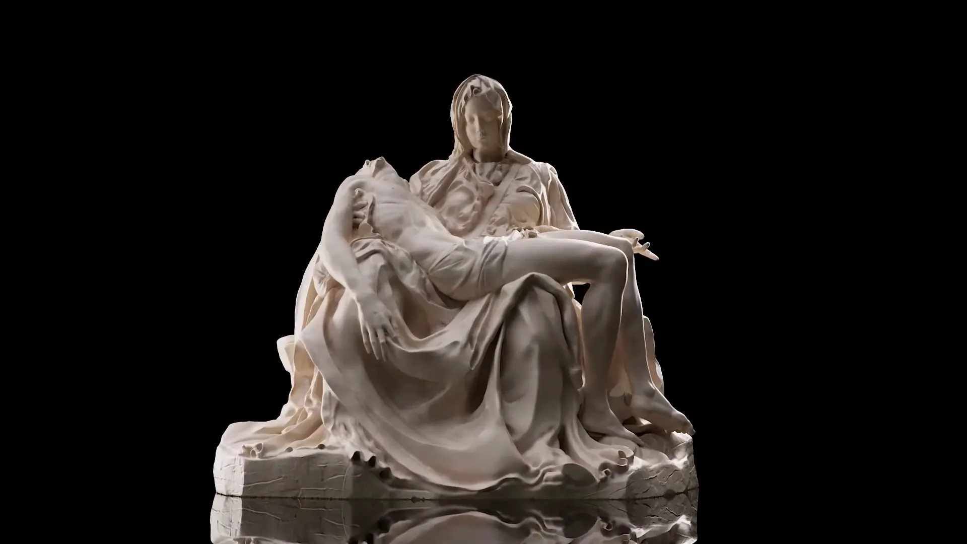 Michelangelo working on the Pieta