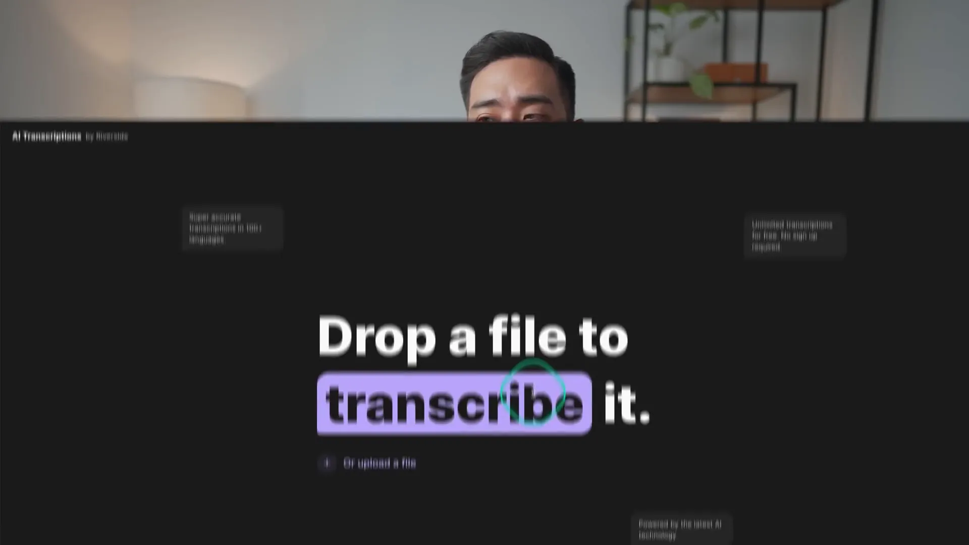 Upload audio or video for transcription