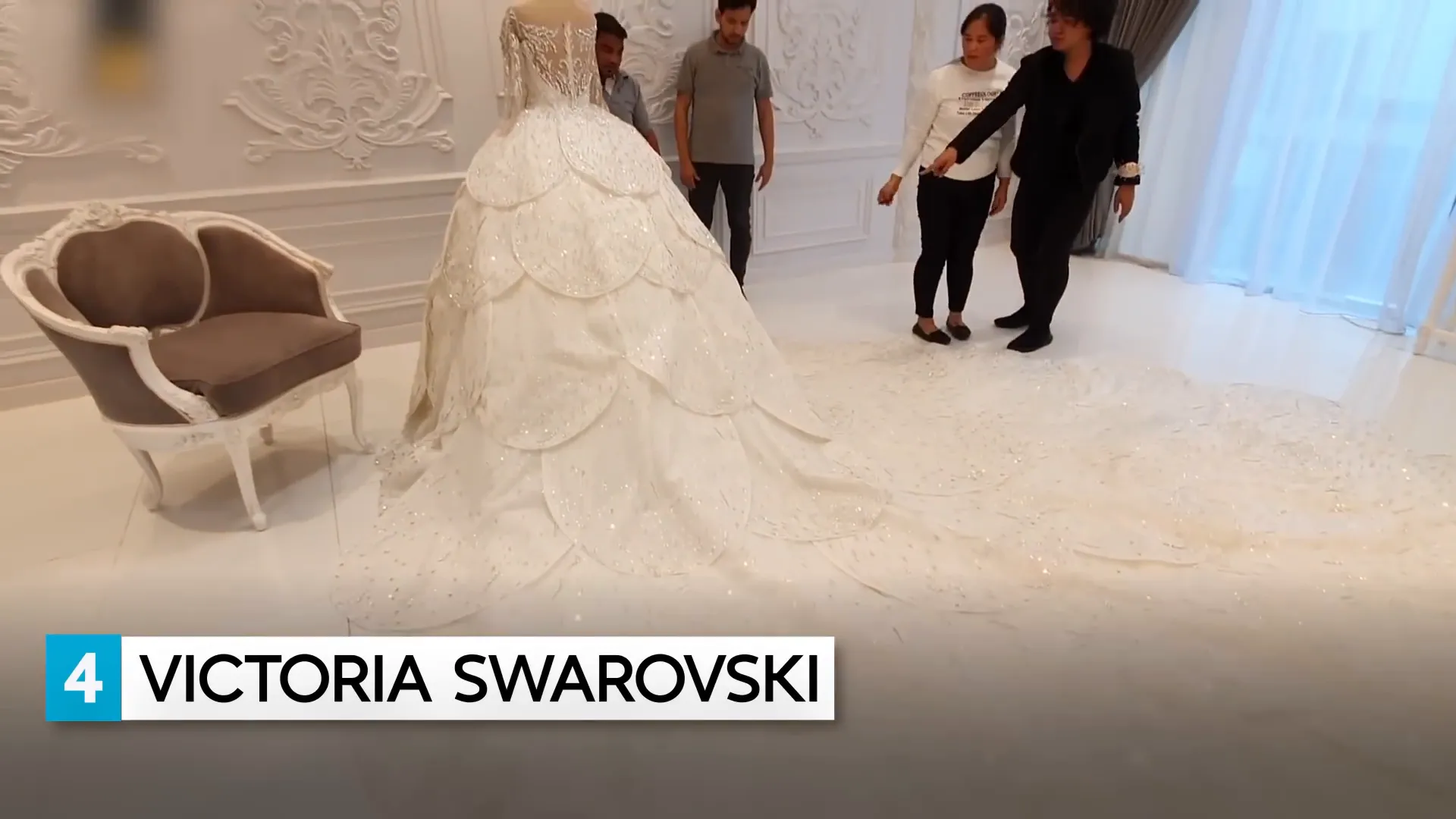 Victoria Swarovski's wedding dress