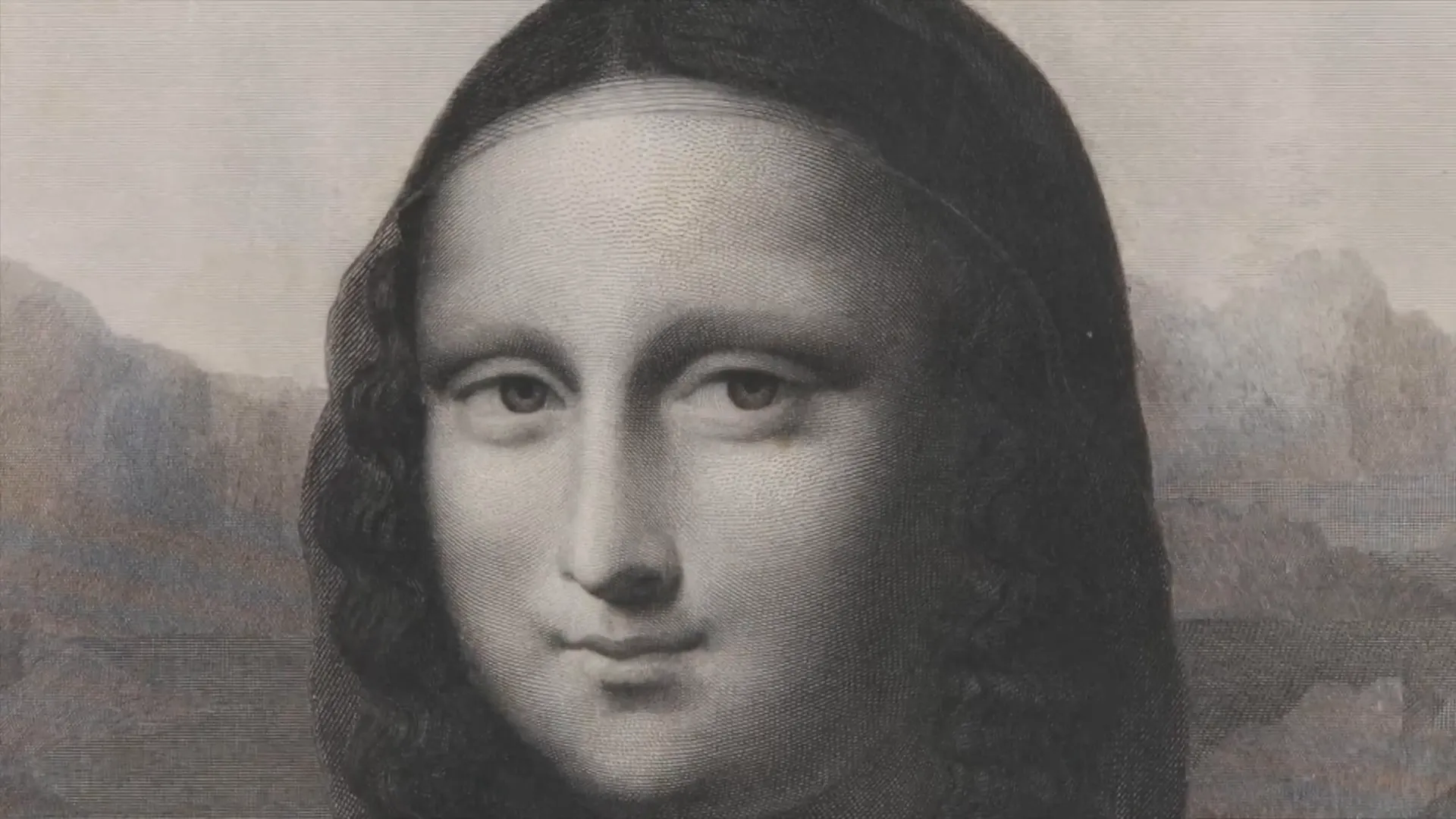 First photograph of the Mona Lisa