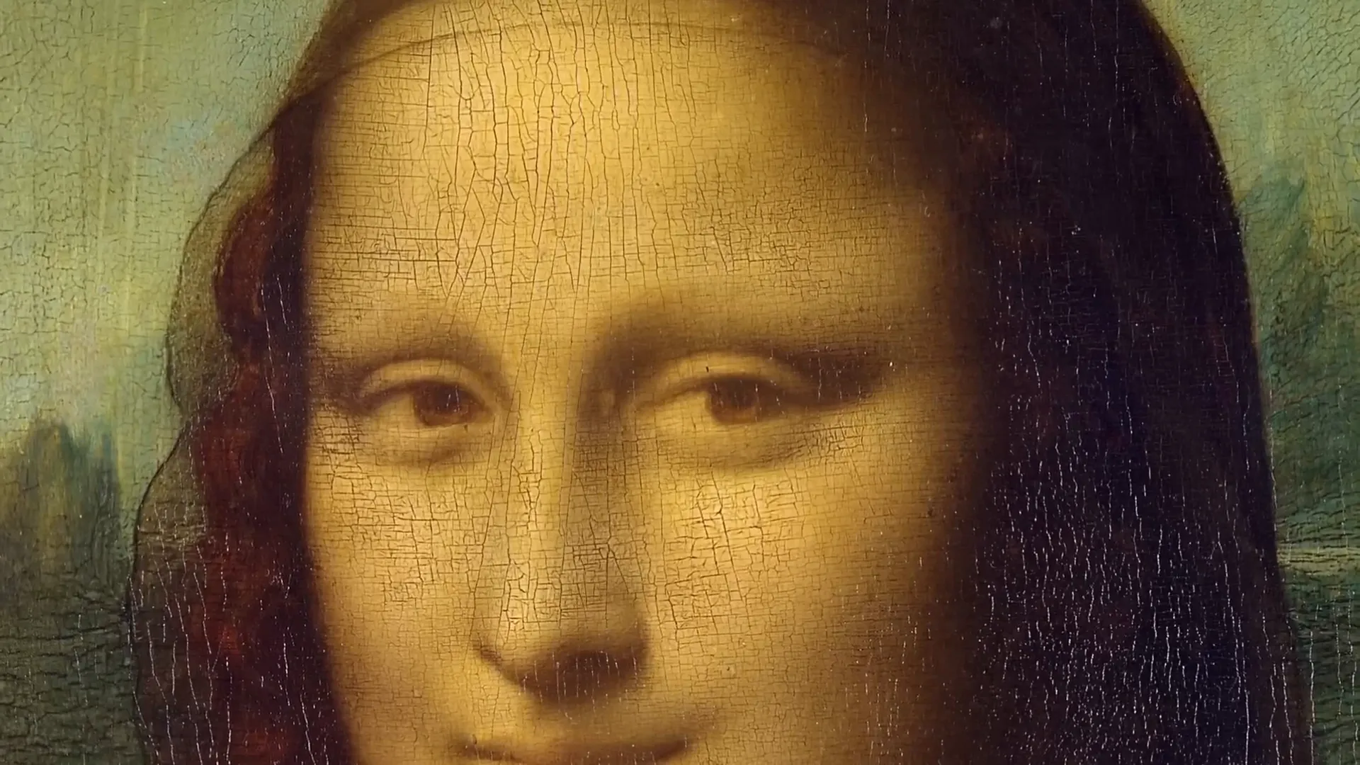 Comparison of Mona Lisa's eyebrows in copies