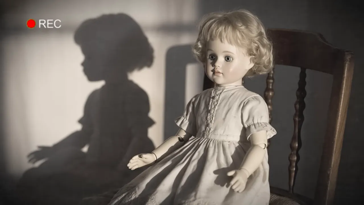 Evangeline sitting in a child's rocking chair, gently swaying