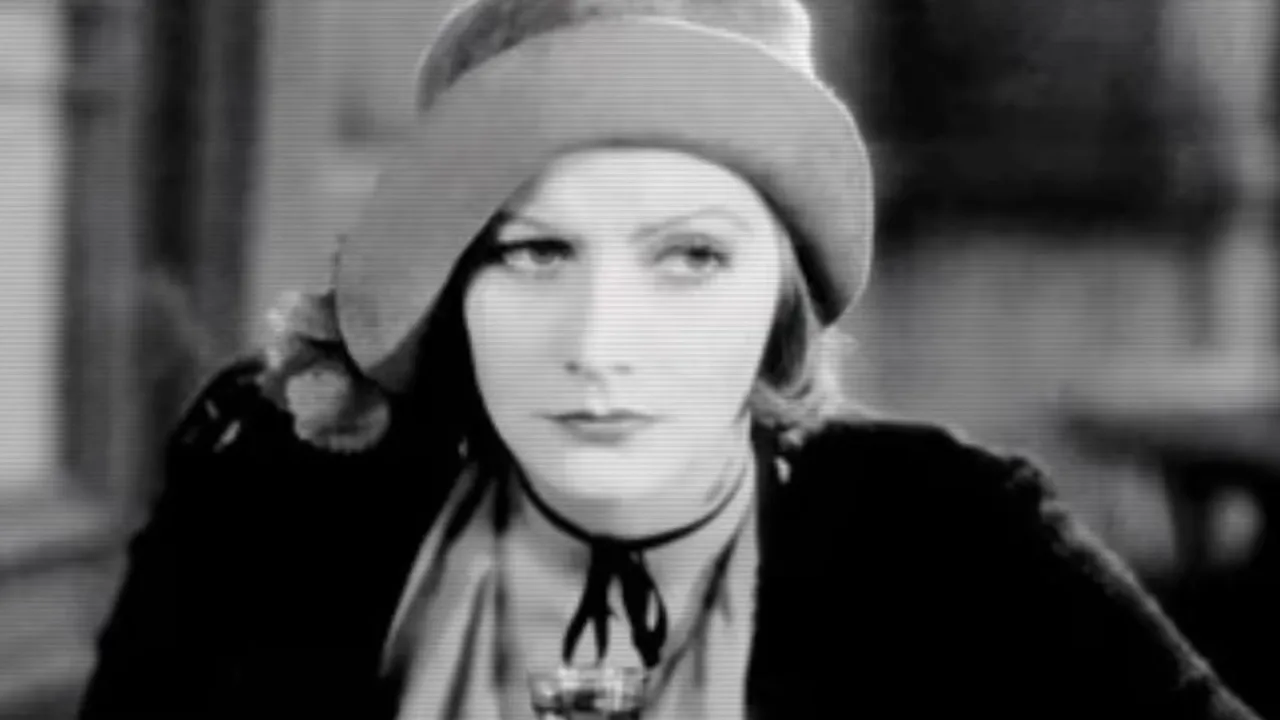 Ginger Rogers dancing with Fred Astaire and Greta Garbo in a dramatic portrait