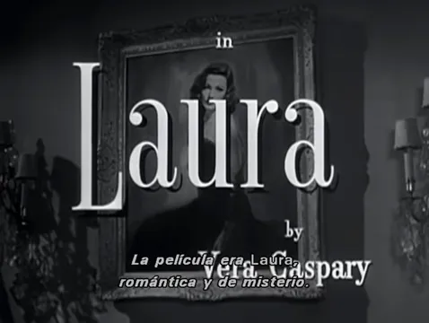Gene Tierney in a publicity still for Laura, silhouetted and enigmatic