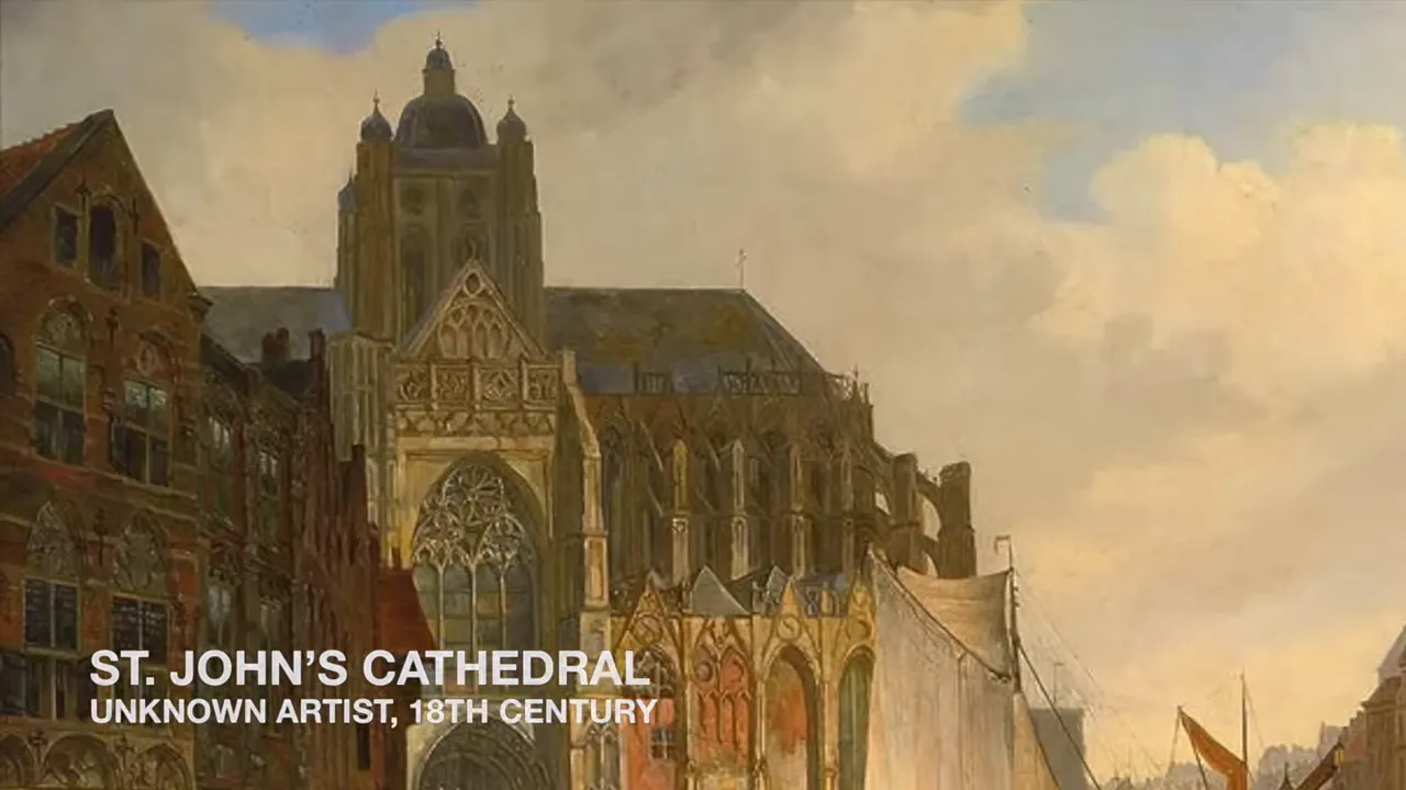Den Bosch St. John’s Cathedral exterior with Gothic facade elements