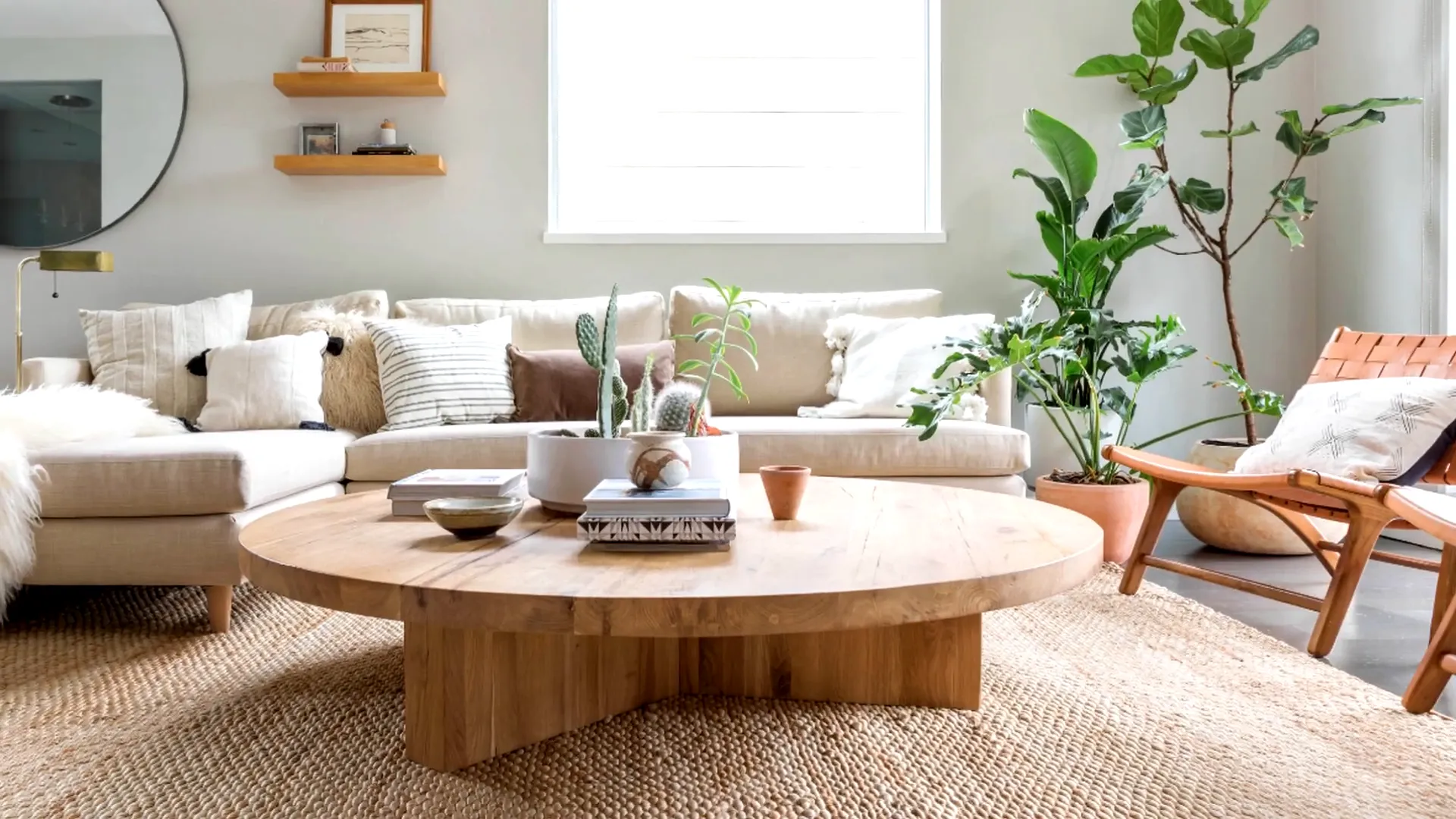 Bright and cozy living room atmosphere