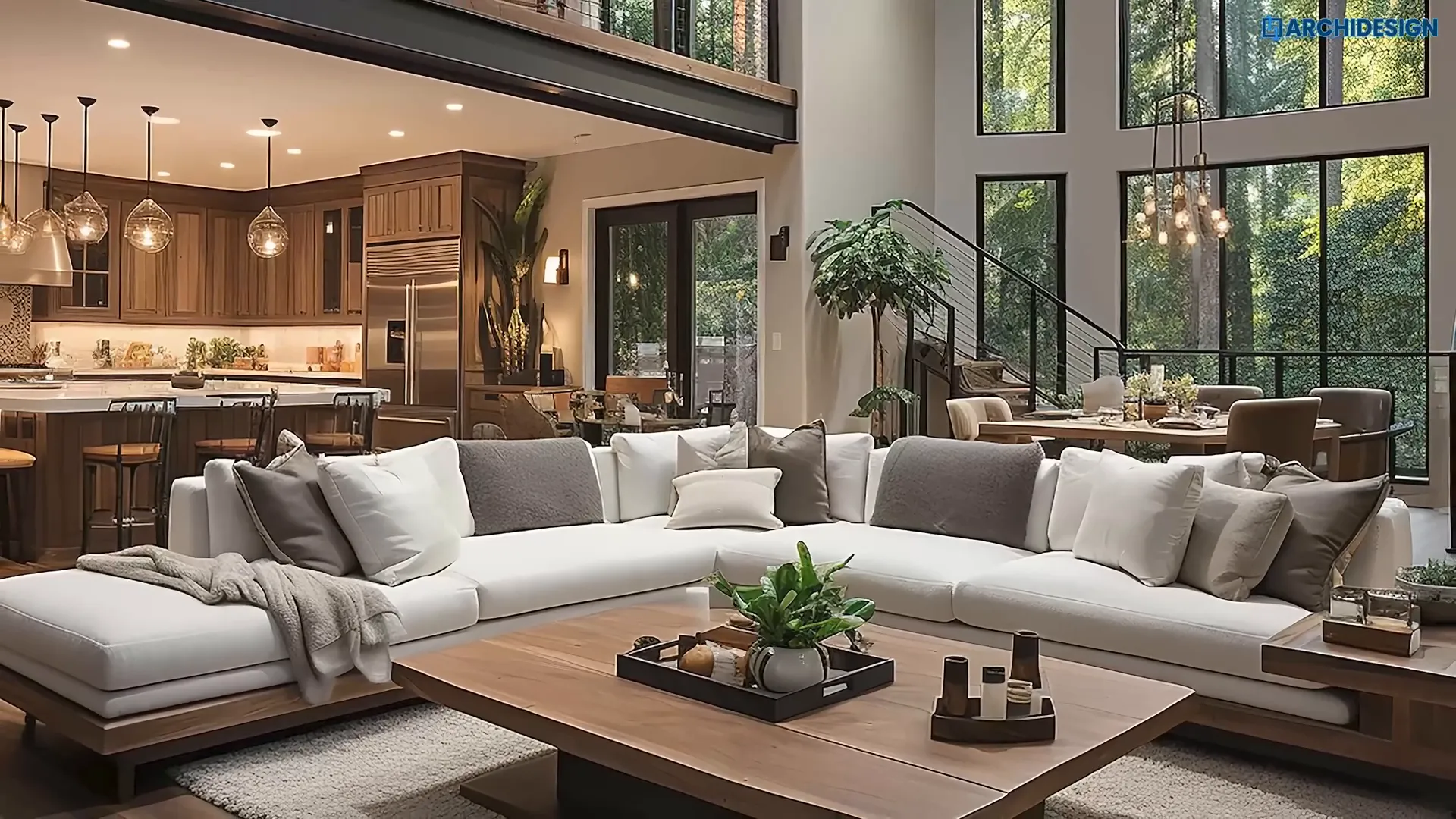 Sleek and functional furniture in a modern living room