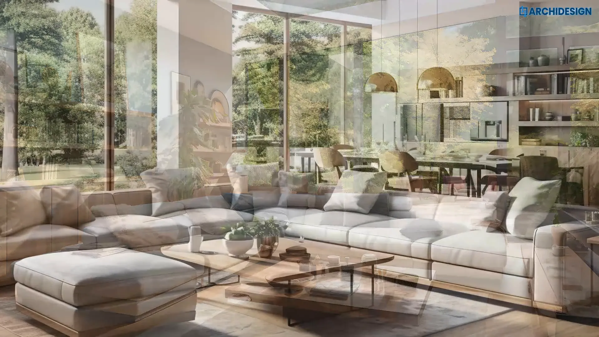 Statement artwork displayed in a modern living room