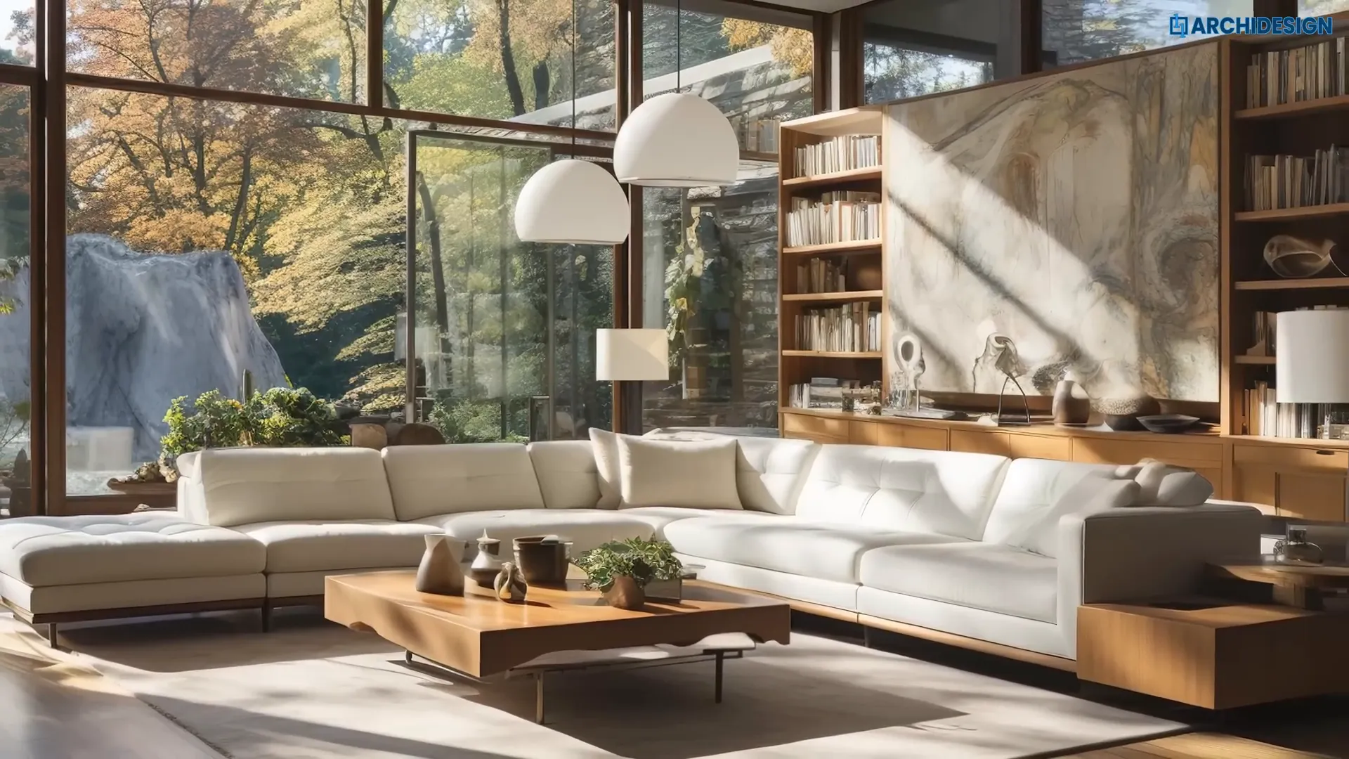 Final touches in a modern living room design