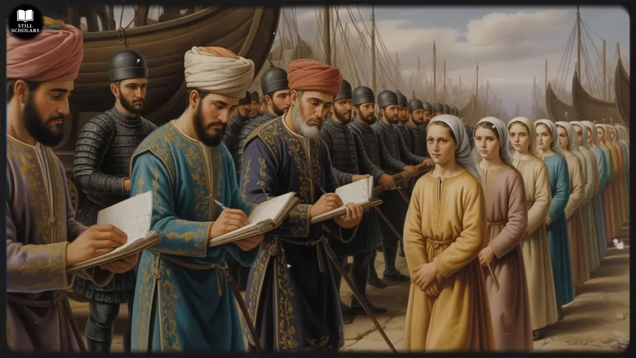 Illustration of levy collection practices in a provincial town