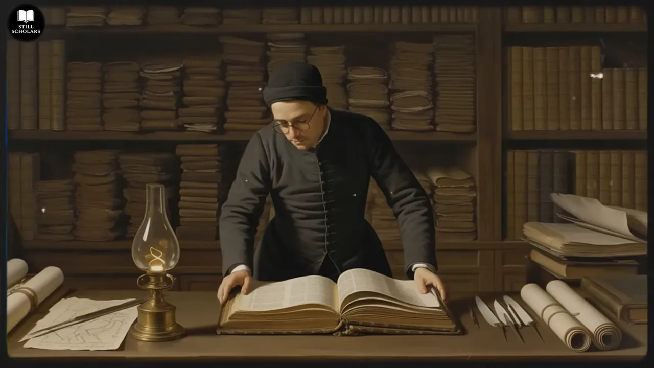 A stack of Ottoman administrative ledgers in an archive