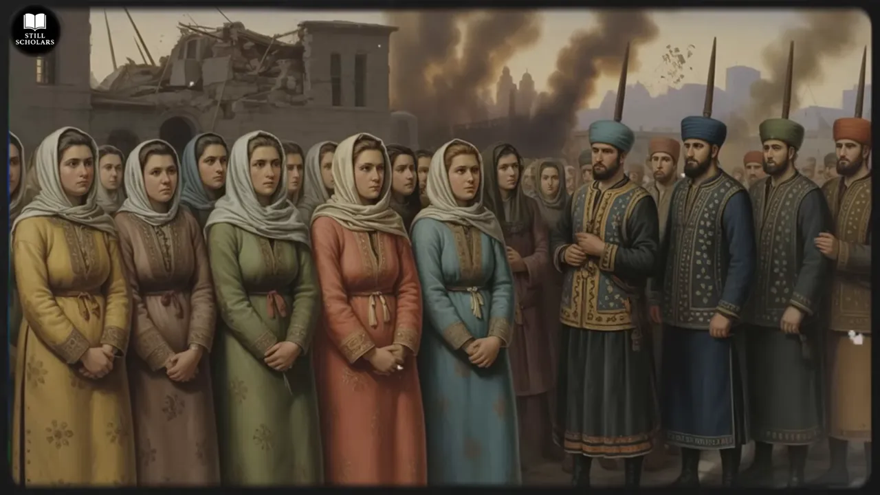 A public square used for the sorting of civilians after a siege