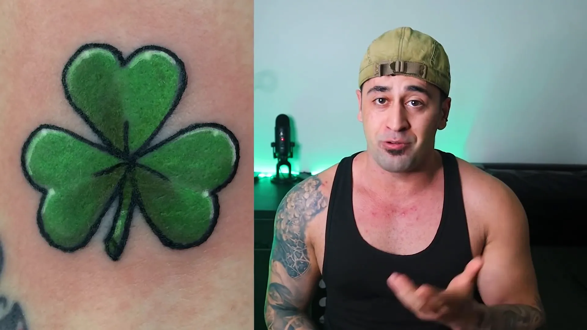 Three-leaf clover tattoo associated with Aryan Brotherhood