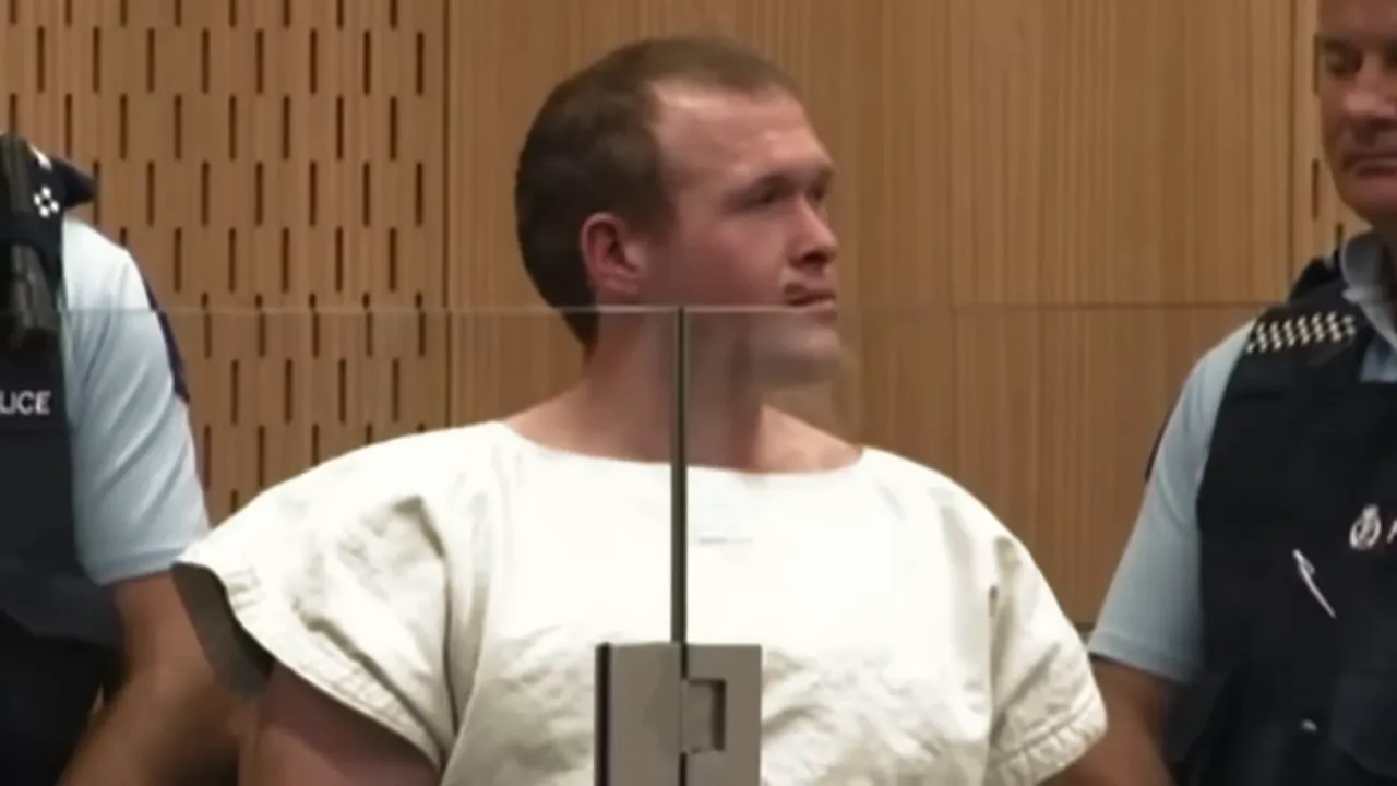 Courtroom image indicating early court proceedings after the attack