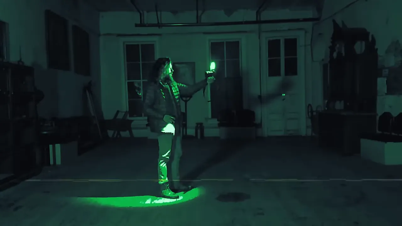 Night-vision camera positioned on the X where previous investigators captured paranormal footage