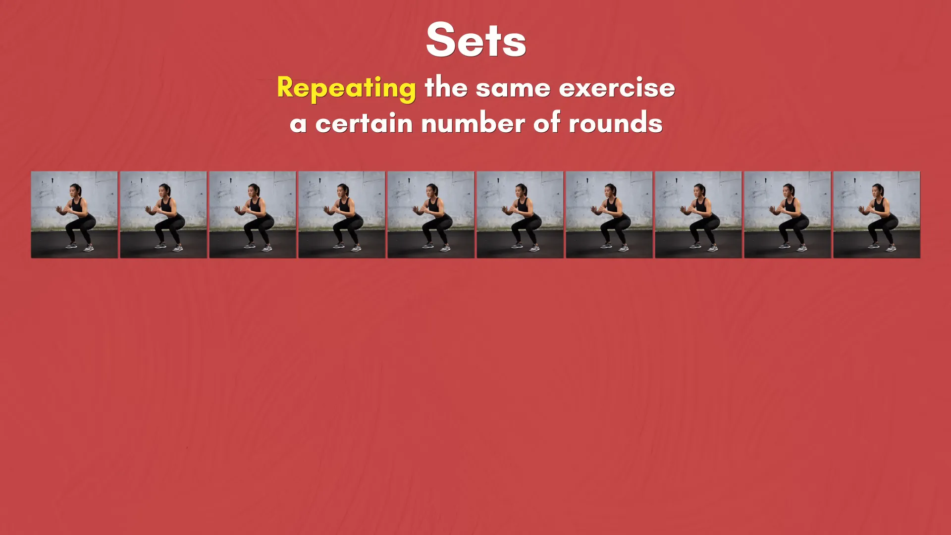 Setting reps and sets for workouts