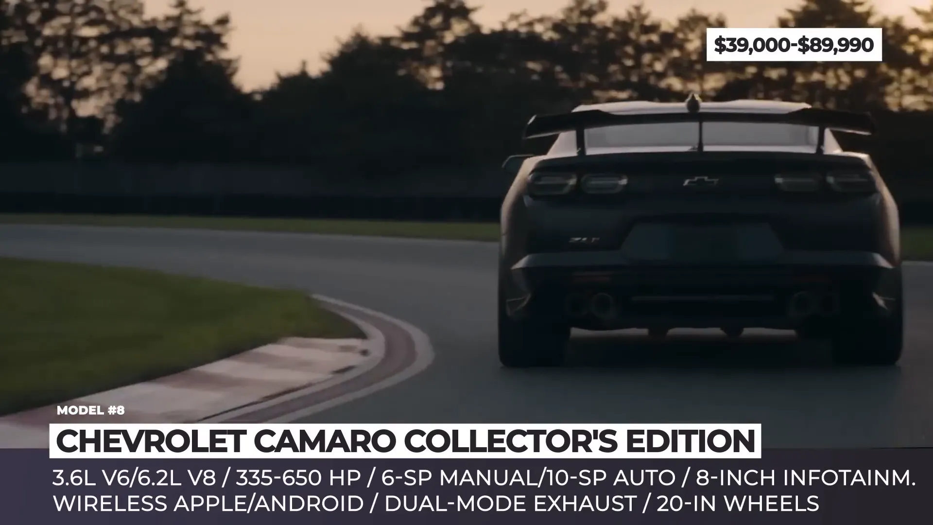 Chevrolet Camaro performance specs