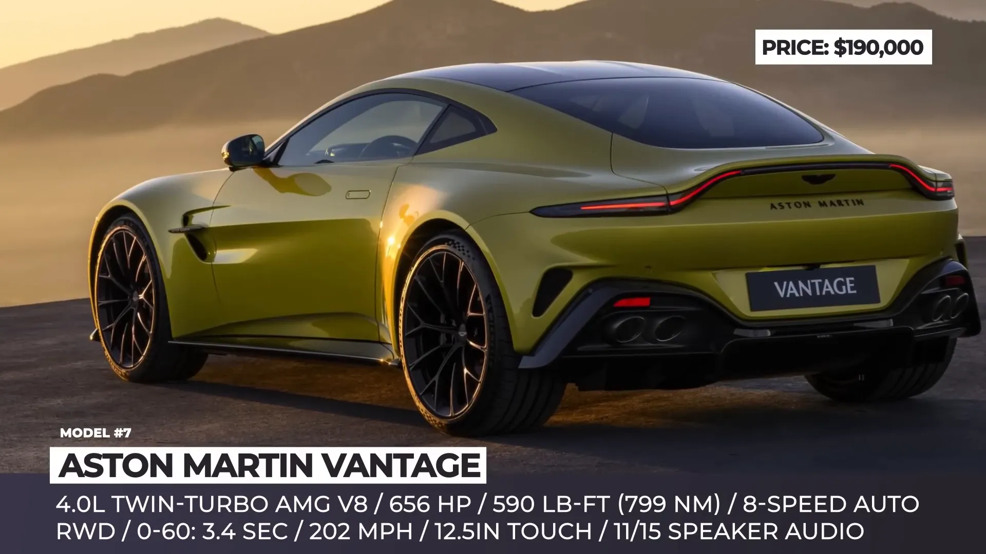 Aston Martin Vantage exterior design