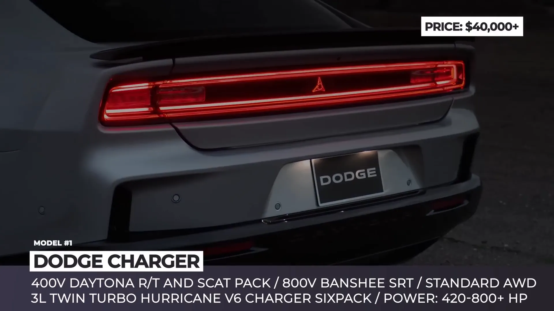 Dodge Charger performance specs