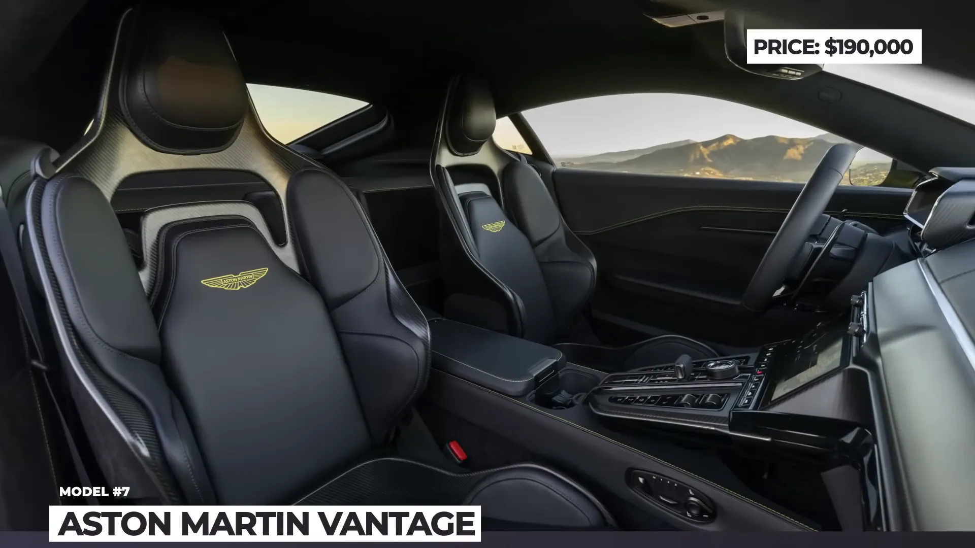 Aston Martin Vantage interior features