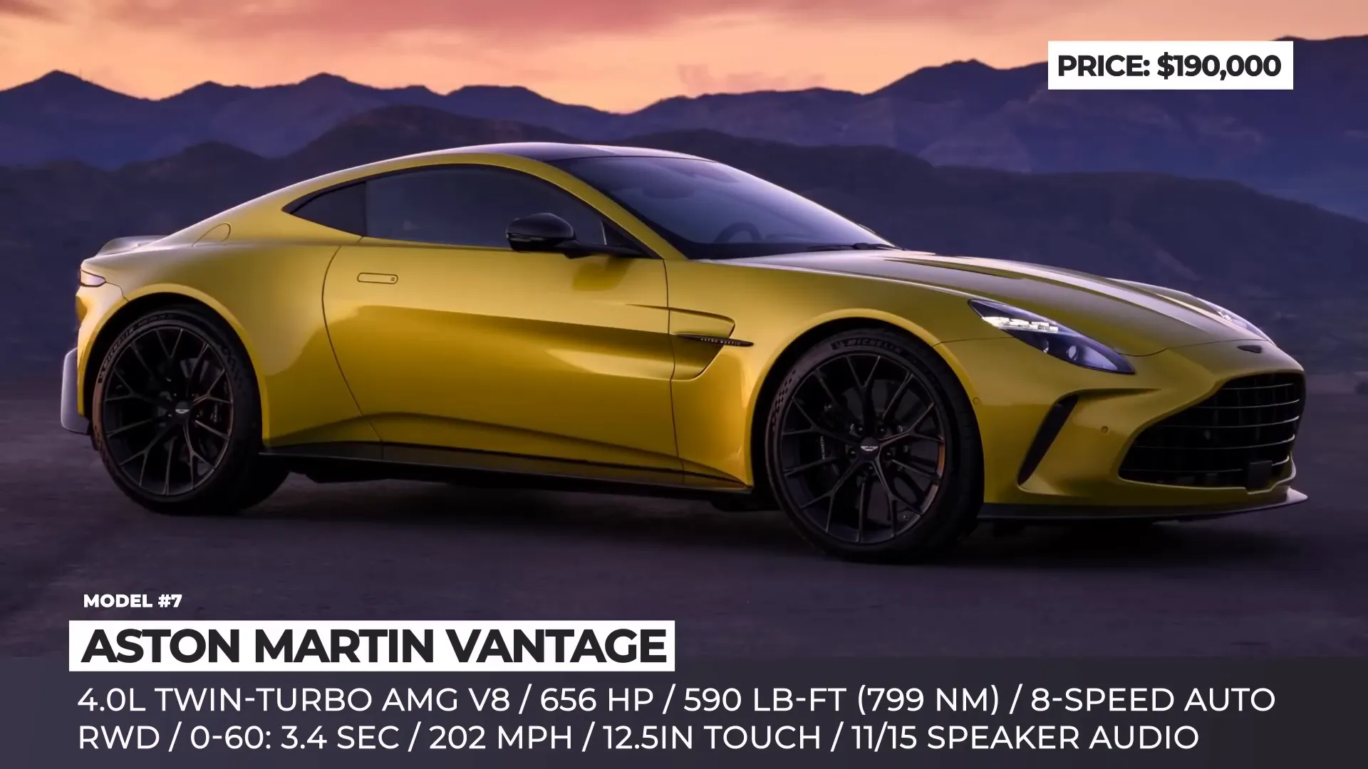 Aston Martin Vantage engine performance