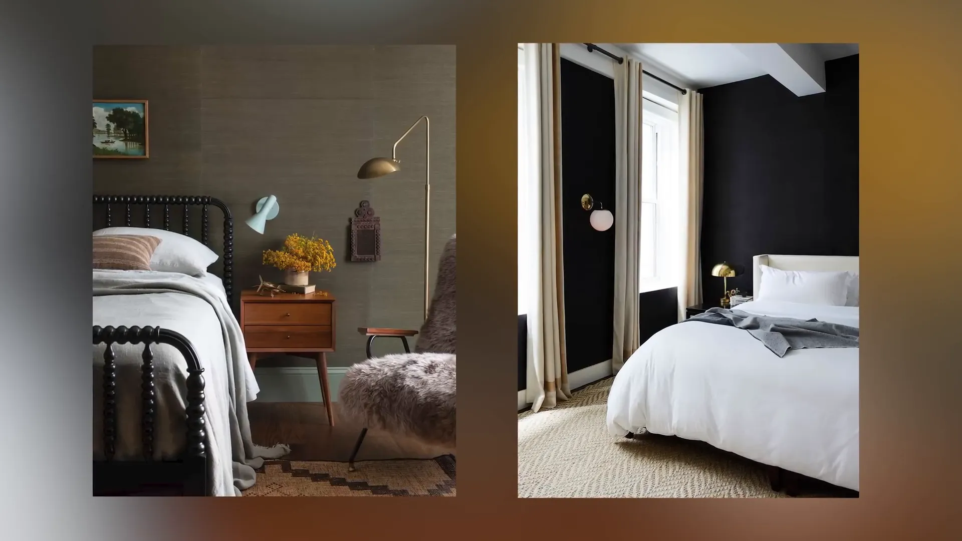 Color palette options for bedroom design