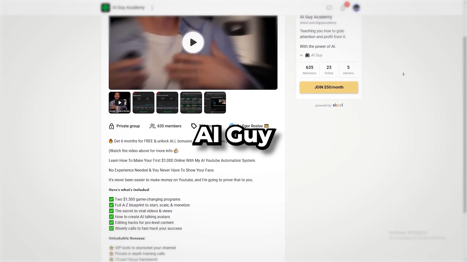 Invitation to join AI Guy Academy