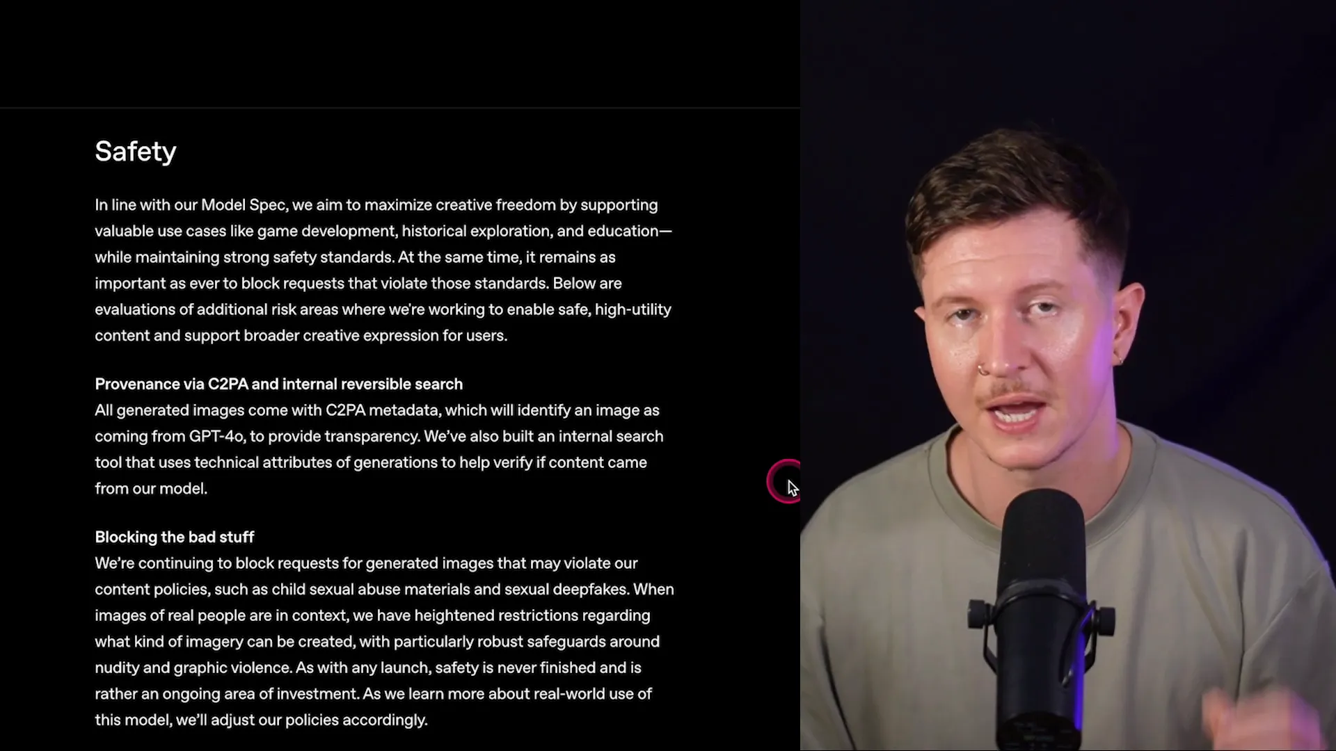 Safety guidelines in AI image generation