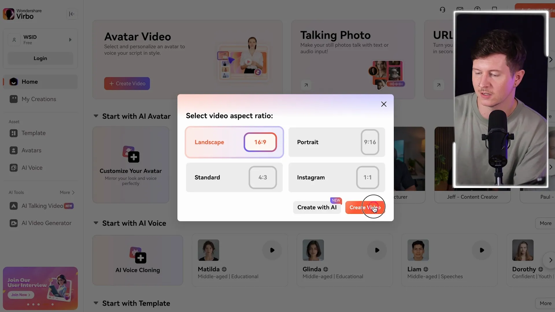 AI avatar customization example