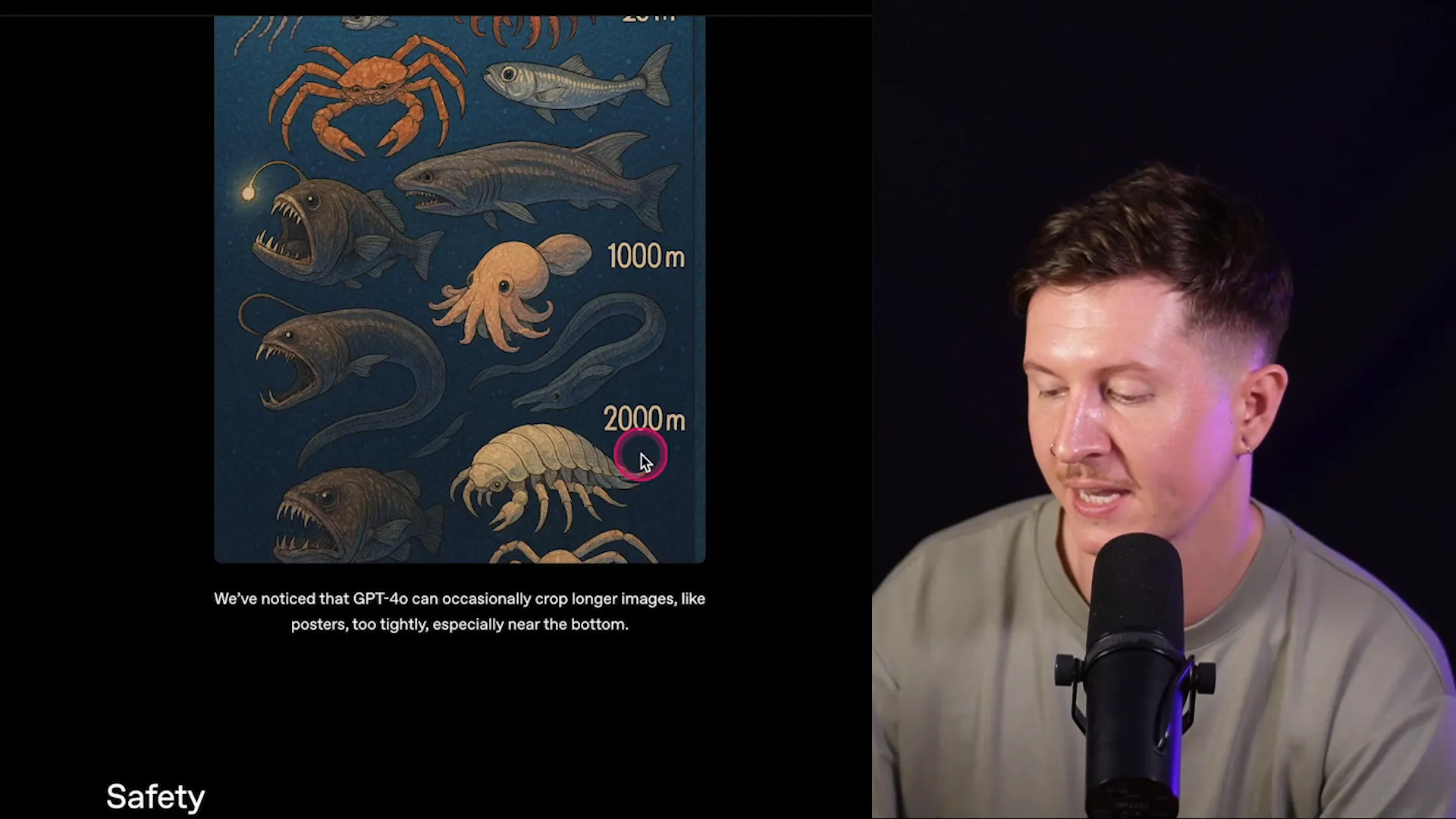 Example of cropping issues in generated images