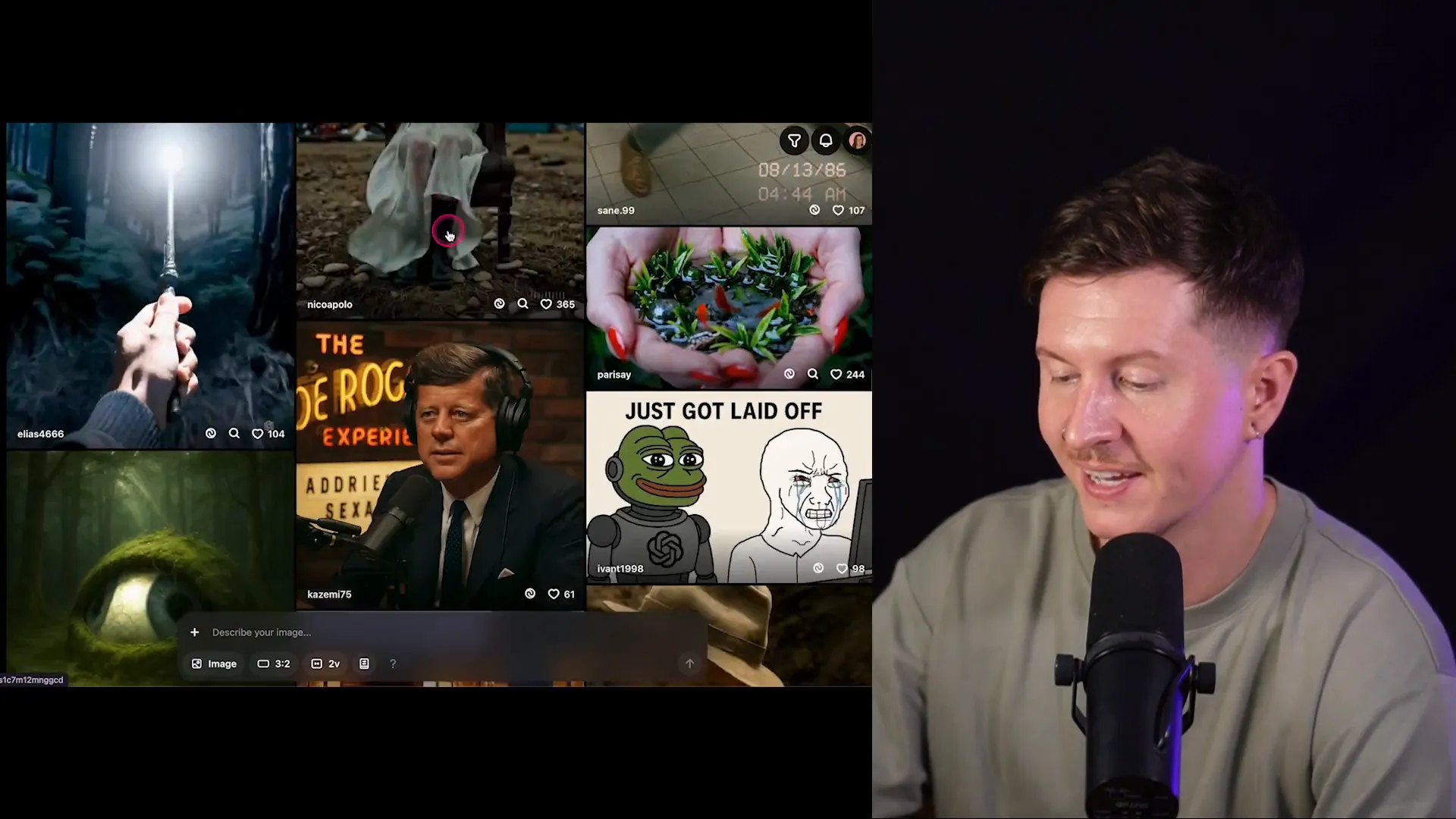 AI-generated image used in video production