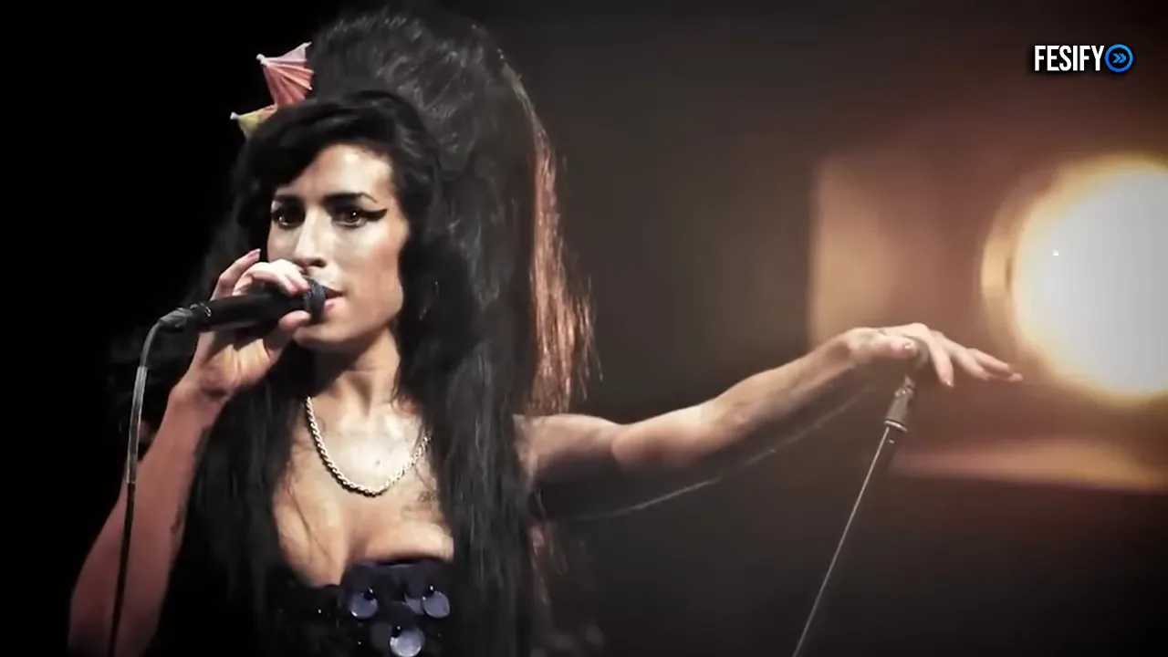 Amy Winehouse performing that captures her musical legacy