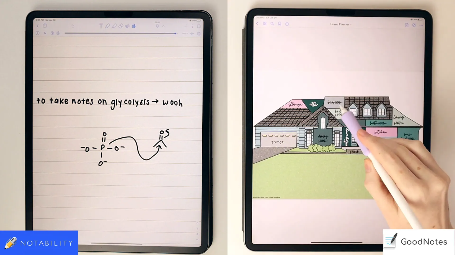 Hyperlinked files feature in GoodNotes