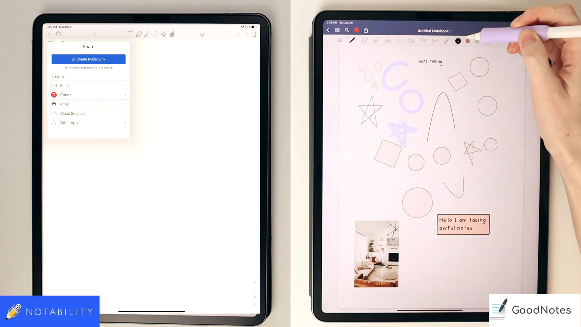 Exporting notes in Notability