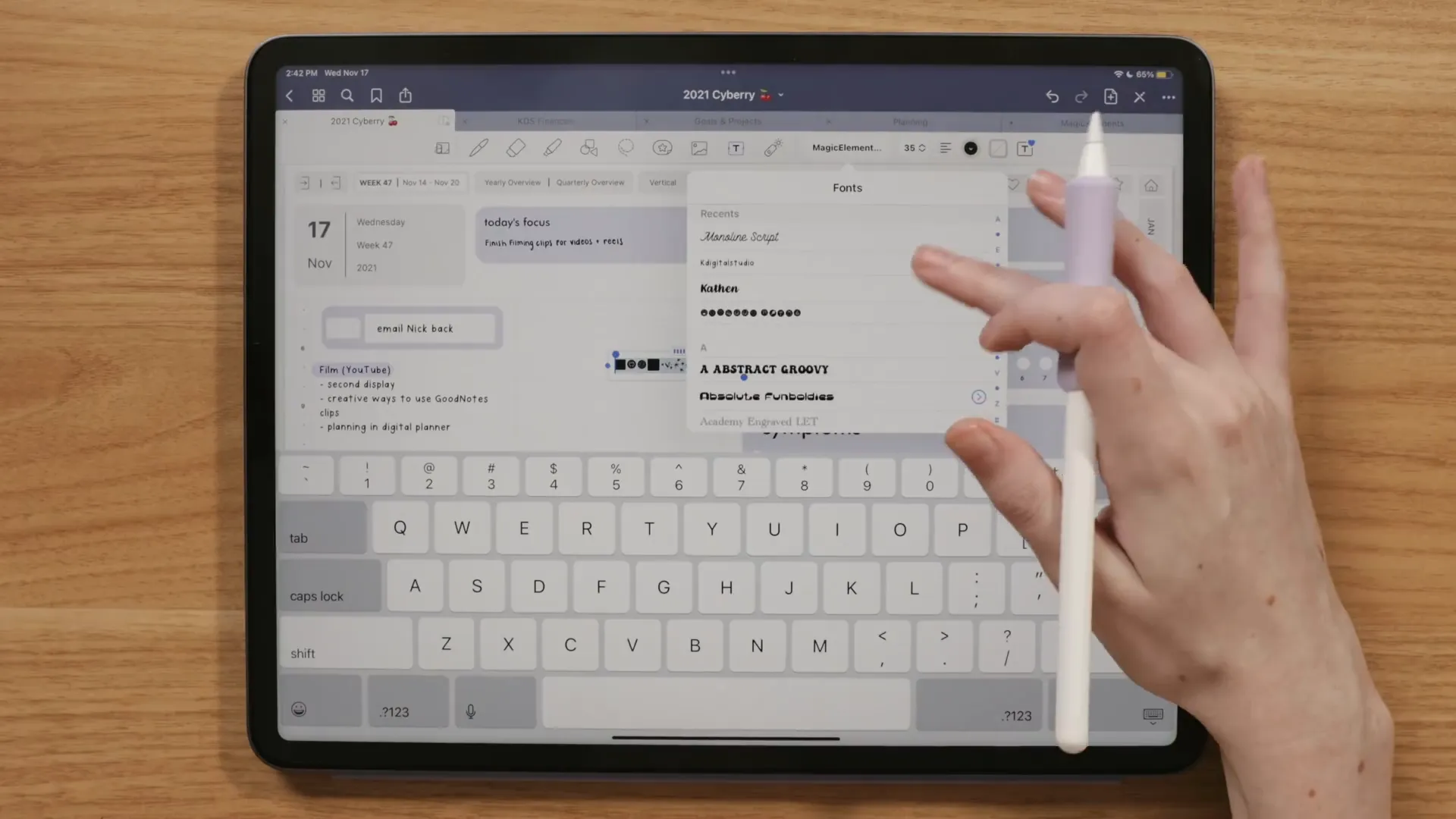 Installing Fonts demonstration